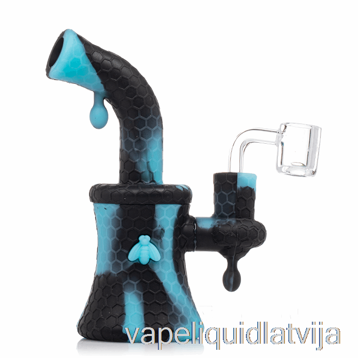 Stratus Bee Silikona Dab Rig Melns / Uv Zils (melns / Uv Zils) Vape šķidrums